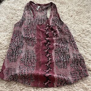 Joie Mauve Snake-Print Racerback Tank